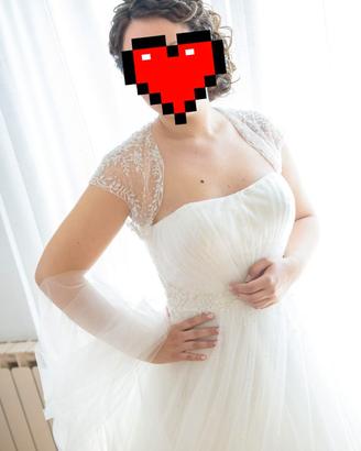 Abito donna Matrimonio Wedding Sposa Velo Avorio