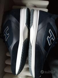 Scarpe nuove sneakers Hogan camoscio blu da uomo