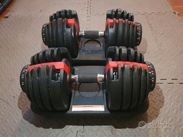 coppia manubri regolabili tipo Bowflex