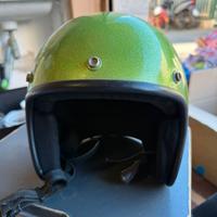 Casco Biltwell verde metalflake+visiera trasparent