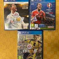 Giochi vari ps4: Fifa 17, 18, Pes 2016
