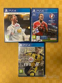 Giochi vari ps4: Fifa 17, 18, Pes 2016