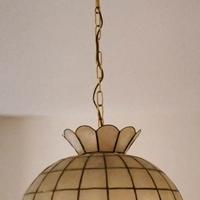 lampadario a conchiglia vintage in madreperla 