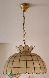 lampadario a conchiglia vintage in madreperla 