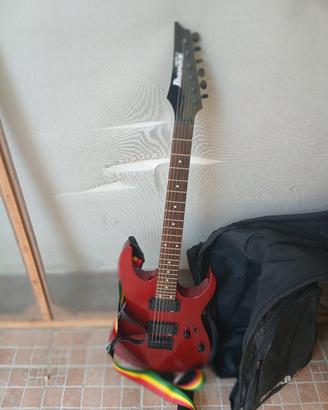 chitarra elettrica con custodia morbida 