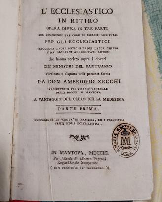 Ecclesiastico in ritiro  A Zecchi 1799