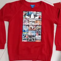 felpa maglia con stampa Adidas tg S da uomo 