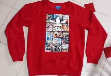 felpa maglia con stampa Adidas tg S da uomo 