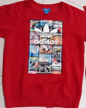 felpa maglia con stampa Adidas tg S da uomo 