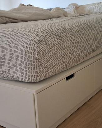 LETTOM MATRIMONIALE IKEA NORDLI CON CASSETTI