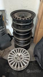 cerchi in ferro+ borchie alfa romeo 