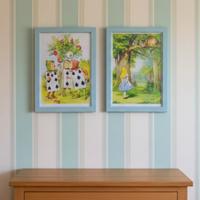 coppia quadri alice nel paese delle meraviglie 