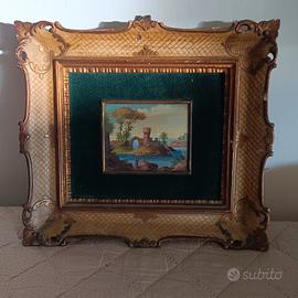 miniatura paesaggio entro cornice