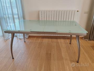 Tavolo cristallo allungabile 165 (215) x 90 - h 76