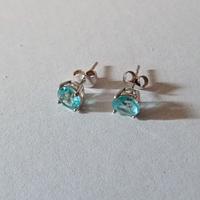 Orecchini Argento 925 & Topazio Azzurro