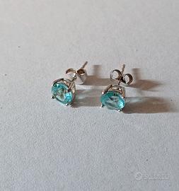 Orecchini Argento 925 & Topazio Azzurro