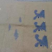 Coperta di lana per lettino bimbi fatta a mano