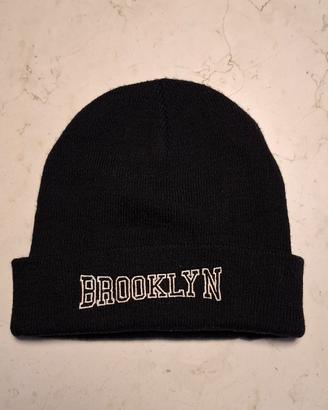 cappellino nero acrilico Terranova logo Brooklyn