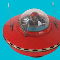 Giocattoli latta disco volante Japan