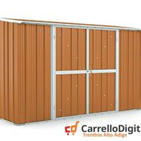 Casetta lamiera per esterno 307x100 legno chiaro