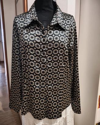 Camicia fantasia in tessuto lucido