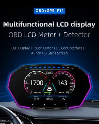 LCD Display Multifunzione F11 GPS Head Up