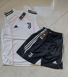 Canotta e pantaloncino Juve adidas bianca L