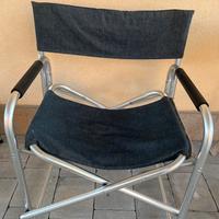 Sedia regista richiudobile in alluminio
