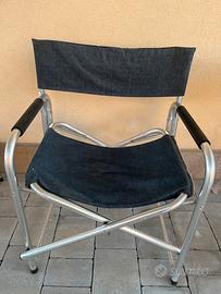 Sedia regista richiudobile in alluminio