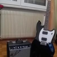 chitarra elettrica con amplificatore 