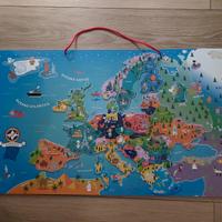 Puzzle carta magnetica del mondo