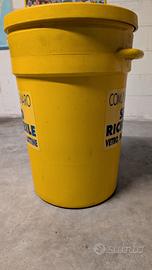 Bidoni giallo in plastica 100 litri