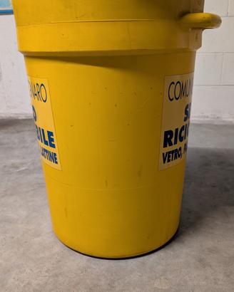 Bidoni giallo in plastica 100 litri