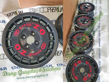 Adesivi per cerchi O.Z Racing Speedline corse ecc