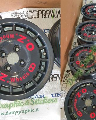 Adesivi per cerchi O.Z Racing Speedline corse ecc