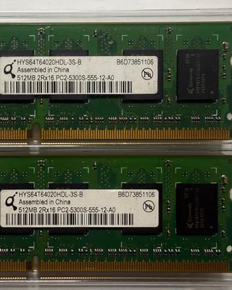RAM DDR2 HYS64T64020HDL-3S-B