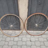 Coppia cerchi bici Record tubolari bicicletta cors