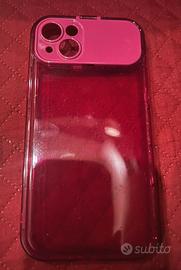 Cover iphone 14-15 Plus rosa con specchio
