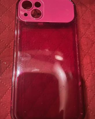 Cover iphone 14-15 Plus rosa con specchio