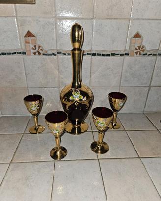 Servizio da quattro di liquore di Murano