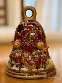 Campana natalizia portacandela con presepe