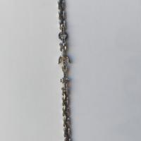 Bracciale uomo nero con ancora 