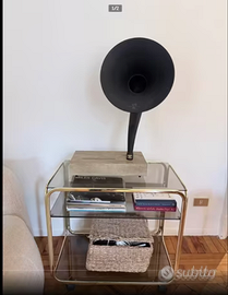 Vintage gold tavolo RETRO in vetro e oro