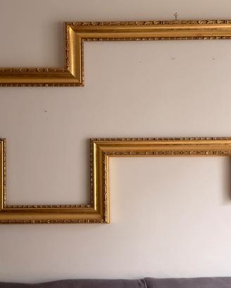 Cornice decorativa da parete in legno colore oro
