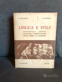 Libro scolastico 1964, Lingua e stile, Le Monnier 