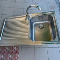 Lavandino cucina  una vasca + sgocc + miscelatore