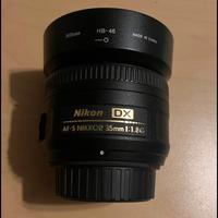 Obiettivo Nikon 35 mm F1.8 G NIKKOR AF-S DX
