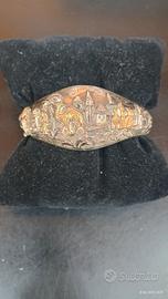 BRACCIALE ARGENTO E ORO FATTO A MANO LIBIA ANNI 40