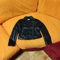 Giubbino similpelle nero bambina 11/12 anni