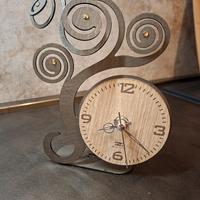Orologio albero della vita da tavolo legno e metal